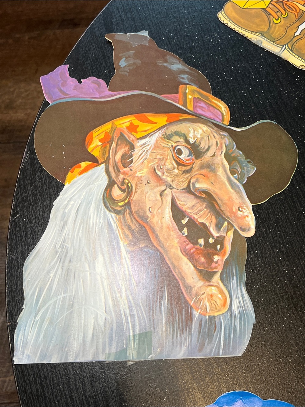 Vintage Halloween Diecut Cutout Lot Wall Hangings Mummy Witch Pumpkin - Picture 4 of 10
